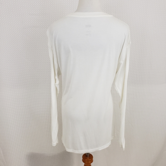 Girlfriend Collective Tee Long Sleeve Shirt Basics White T Shirt size Medium - Picture 4 of 4